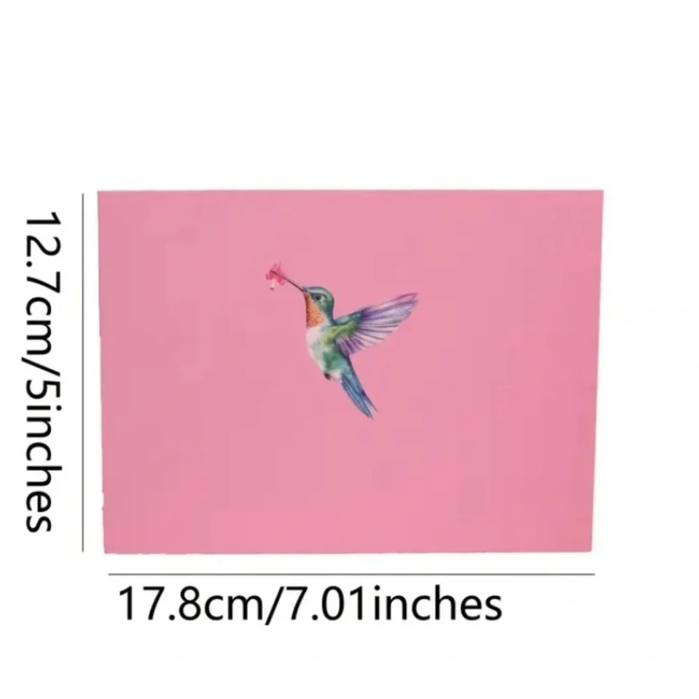 Floral Hummingbird 3D Card